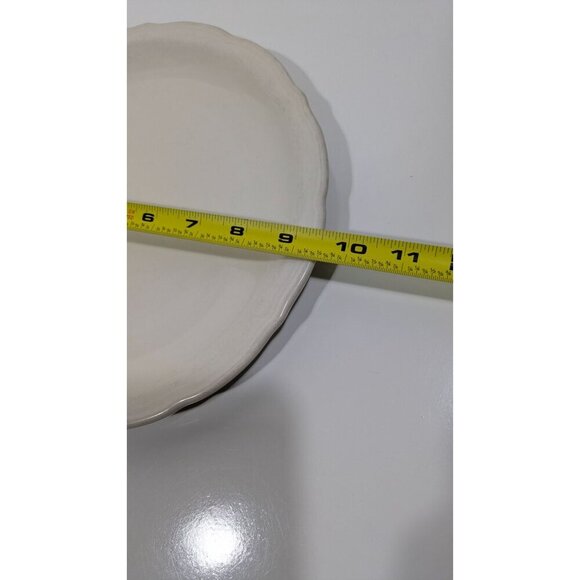 Syracuse China White Ceramic Dinner Plate Scalloped Edge USA Vintage - Picture 5 of 7